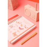Matt Notebook A5 15X21 cm Spiralli Lastikli Düz, Çizgisiz Tarihsiz Not Defteri Kelebekler