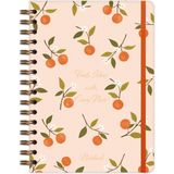 Matt Notebook A5 15X21 cm Spiralli Lastikli Kareli Tarihsiz Not Defteri Portakal Çiçeği