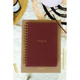 Matt Notebook A5 Spiralli Keten Not Defteri Bordo 15x21 cm 104 Yapraklı Kullanışlı Defter