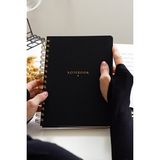 Matt Notebook A5 Spiralli Keten Not Defteri Siyah 15x21 cm 104 Yaprak Çizgili