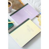 Matt Notebook A5 Spiralli Okul Defteri 80 Yaprak 2'li Set – Çizgili & Kareli - Lila