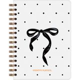 Matt Notebook A5 Spiralli Süresiz Planlayıcı Ajanda Fiyonk 15x21 cm 104 Yapraklı Siyah Benekli