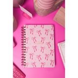 Matt Notebook A5 Spiralli Süresiz Planlayıcı Ajanda Motivasyon Sayfalı Pembe Fiyonk