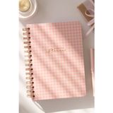 Matt Notebook A5 Spiralli Süresiz Planlayıcı Ajanda Motivasyon Sayfalı Pötikare