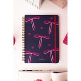 Matt Notebook B5 17X24 cm Çizgili Spiralli Lastikli Tarihsiz Not Defteri Fiyonk 112 Yapraklı Estetik Tasarım