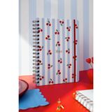 Matt Notebook B5 17X24 cm Kiraz Renkli Spiralli Lastikli Çizgili Not Defteri 112 Yaprak