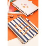 Matt Notebook B5 17X24 cm Spiralli Lastikli Düz, Çizgisiz Tarihsiz Not Defteri