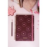 Matt Notebook B5 17X24 cm Spiralli Lastikli Noktalı Tarihsiz Not Defteri Kalpler