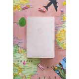 Matt Notebook Pembe Pasaport Kılıfı Suni Deri Minimalist Stil ile Şık Tasarım