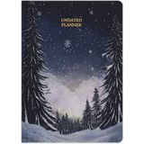 Matt Notebook Premium Edition A5 15X21 cm Keten Baskılı Süresiz Planlayıcı Ajanda Silent Night