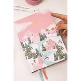Matt Notebook Premium Edition A5 15X21 cm Keten Baskılı Süresiz Planlayıcı Ajanda Winter Village