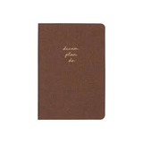Matt Notebook Sert Kapak Düz Çizgisiz 14x20 cm Kahverengi Defter