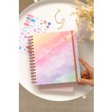 Matt Notebook Süresiz Planlayıcı Kare Ajanda Gökkuşağı