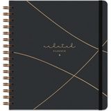 Matt Notebook Süresiz Planlayıcı Kare Ajanda Siyah