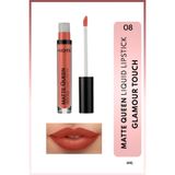 Matte Queen Lipstick Kalıcı Mat Likit Ruj - 08 Glamour Touch - Nude