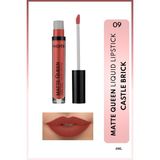 Matte Queen Lipstick Kalıcı Mat Likit Ruj - 09 Castle Brick - Pembe