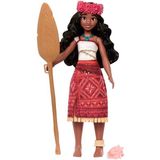 Mattel Disney Moana 2 Şarkı Söyleyen Model Bebek Moana JBT37 Kırmızı Çiçekli Kıyafet ve Kürekle