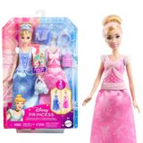 Mattel Disney Prensesi Cinderella 2'si 1 Arada Hikayeler Bebek Disney Prensesi 2'si 1 Arada Hikayeler Cinderella bebek, takılıp çıkarılabilen 2 büstiyer, 2 etek ve 9 aksesuar JCR95