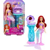 Mattel Disney Prensesi oyuncakları, kuyruğu çıkarılabilir Ariel Vanity Pop deniz kızı bebek, tekrarlanabilir 5 sürprize sahip makyaj masası ve 5 aksesuar, JBF86