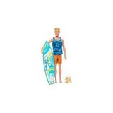 mattel Ken Sörf Yapıyor Oyun Seti Mavi Renkli Desenli Eğlenceli Aksiyon Figürü PRA-14334105-9710