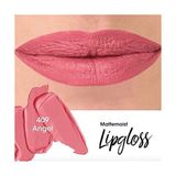 Mattemoist Lipgloss 411 Yarı Mat Bitişli Likit Ruj - Nude - Siyah