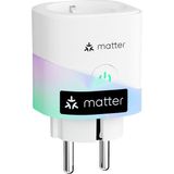 Matter Akıllı Priz, Elektrik Tüketimli Wi-Fi Priz, Balkon Elektrik Santrali Için, Apple Homekit, Alexa ve Google ile Çalışır, 16 A, 1 Adet