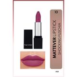 Mattever Lipstick Yarı Mat Saten Bitişli Ruj 10 Shocking Fuschia - Mor