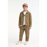 Matu Official Erkek Çocuk 3'lü Gabardin Ceket - Pantolon - Tshirt Takım 4-14 Yaş - Bej - 7 - 8 Yaş