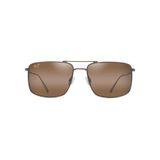 Maui Jim Aeko W/Patentli Polarizedplus2 Lensler Dikdörtgen Güneş Gözlüğü, Saten Sepya/Hcl Bronz Polarize, Medium