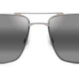Maui Jim Erkek Aeko Polarize Aviator Güneş Gözlüğü, Mat Titanyum/Nötr Gri Polarize, Medium