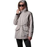 Maule Çift Taraflı Bir Tarafı Peluş Bir Tarafı Su Itici Mikro Fermuarlı Kapüşonlu Kadın Mont @varoni - Taş - XL