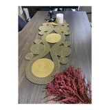 Mavaux Ahenk Jüt Hasır Görünümlü Runner 40X110, Özel Tasarım Masa Örtüsü, Jüt Ranır, Jüt