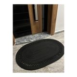 MaVaux Amsterdam Serisi Jüt, Desenli Kapı Önü, Paspas, Banyo Paspası, Balkon Paspası/Hediyelik, Ev Eşyası Siyah 75 x 100