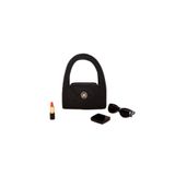 MaVaux Bellaria Hasır Görünümlü Jut Clutch Çanta Siyah
