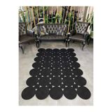 MaVaux Blackthorn Dikdörtgen Jüt Siyah Kilim Siyah 80 x 80