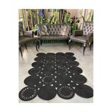 MaVaux Blackthorn Dikdörtgen Jüt Siyah Kilim SiyahTrikotlu 100 x 100