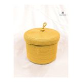 MaVaux Çok Amaçlı,kapaklı 20cm-26cm Büyük Boy,sepet, Jüt, Hasır, Dokuma Sepet, Düzenleyici Jüt1 36 x 40