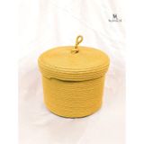 Mavaux Çok Amaçlı,kapaklı 20cm-26cm Büyük Boy,sepet, Jüt, Hasır, Dokuma Sepet, Düzenleyici Jüt