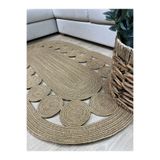 MaVaux Cookie Jüt Hasırlı El Örgüsü Kilim Hasır 60 x 100