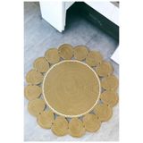 MaVaux Daisy Özel Üretim Jüt El Dokuması Kilim Jüt 100 x 100