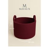 MaVaux Doğal El Dokuma Hasır Jüt Sepet 20x26 cm – Dekoratif, Çok Amaçlı, Şık ve Dayanıklı Saklama Sepeti MÜRDÜM 20 x 26