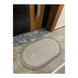 MaVaux Dublin Serisi Jüt, Desenli Kapı Önü, Paspas, Banyo Paspası, Balkon Paspası/Hediyelik, Ev Eşyası Gri 60 x 120