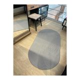 MaVaux Galileo Oval Jüt Yuvarlak Hasır Görünümlü Klasik Halı Kilim Gri 120 x 180