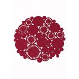 MaVaux Harmony Jüt Doğal Hasır Kilim Bej Geometrik Bohem Yuvarlak El Örmesi Halı FUŞYA 120 x 120
