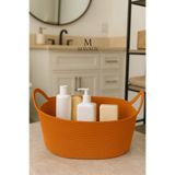 MaVaux Hasır Jüt Dekoratif Sepet 20x30x50 Cm, Oyuncak, Çamaşır, Banyo, Mutfak ve Düzenleyici Saklama Sepeti