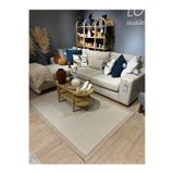 MaVaux Jüt Sisal Şönil Kaymaz Dokuma Taban Tozsuz Kilim Halı 9327BejÇerçeve 160 x 230