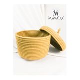MaVaux, Kapaklı Jüt Sepet 12cm X 17cm, Saklama Kutusu, Organizer. bej1