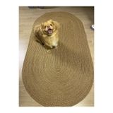 MaVaux KOPYA - Oval Jüt Yuvarlak Hasır Görünümlü Klasik Halı Kilim HasırOval 100 x 250