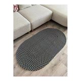 Mavaux Linea Saç Örgü Halı, Kilim Oval Modern Hasır Halat Özel Tasarım Salon Antre Yatak Odası Kilimi