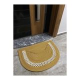 MaVaux London Jüt, Desenli Kapı Önü, Paspas, Banyo Paspası, Balkon Paspası/Hediyelik, Ev Eşyası. JütBeyaz 100 x 150